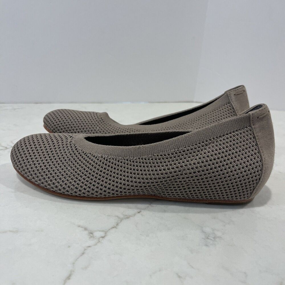 Eileen Fisher‎ Seam Stretch Slip-on Taupe Tan Ballet Flats Womens 6.5 M NWOB